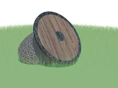 medieval shield Low-poly 3D model 20