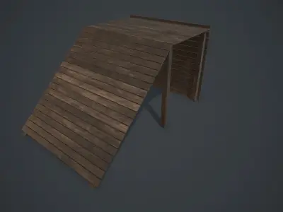 Military Training Camp Set Low-poly 3D model