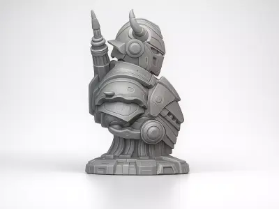 Sci-fi Armored Warrior 3D Print Model 3D print model