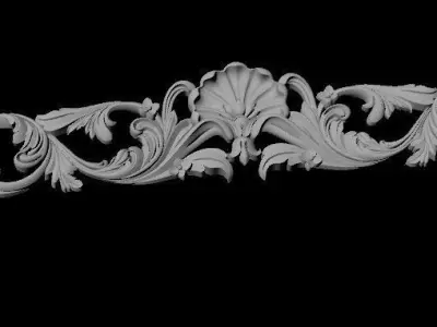 dekor die cut - ornate border 3D model