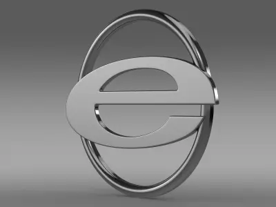 Emerald Automotive logo 3D model
