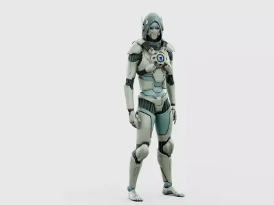 CYBORGTOPIA B-13 Rigged for Unreal Engine - Unity - MIXAMO Free 3D model