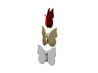 Simplistic butterfly model 3D print model