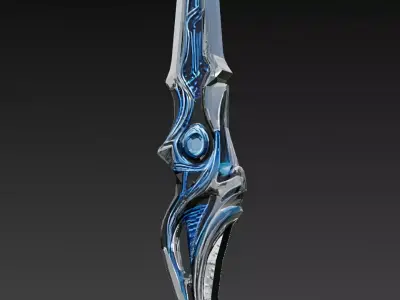 Cartoon Cyber Spear PBR 3D Model Low-poly 3D model