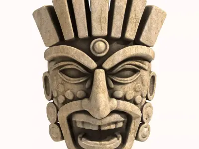 Aztec Mask 3D print model