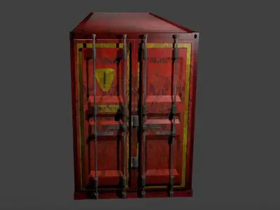 shipping container  multiple parts 3D model