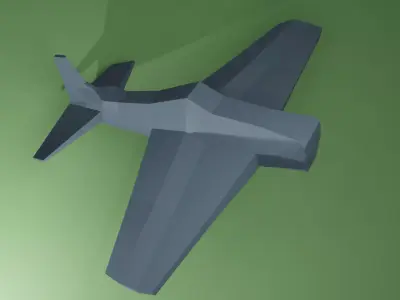 LowPolyAirPlane fighter jet Free low-poly 3D model