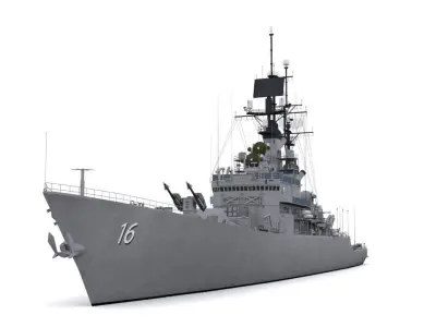 CG 16  -  USS Leahy Low-poly 3D model