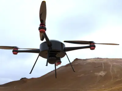 unmanned aerial vehicle Free 3D model by Pragadish