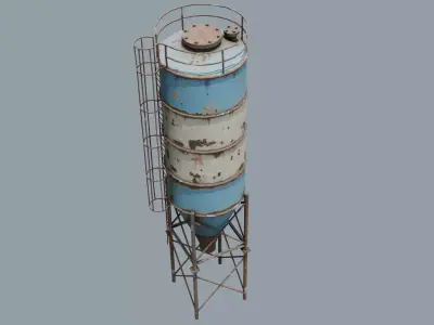 Storage Tank Low-poly 3D model