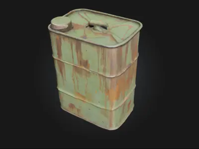 Rusted Metal Canister  Aged Utility with Industrial Grit 3D model