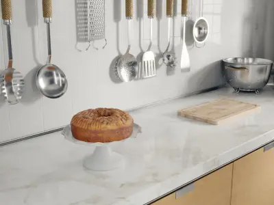  Toffee Coffee Cake Food Model 