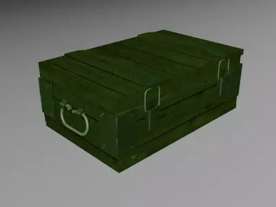 Military box Low-poly 3D model 9
