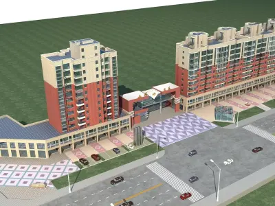 High-Rise Residential 3D model 7