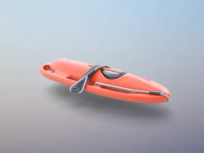 Lifeguard Rescue Buoy Low-poly 3D model