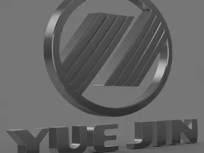 Yuejin logo 3D model