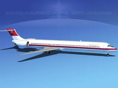 McDonnell Douglas MD80 Meridiana 3D model