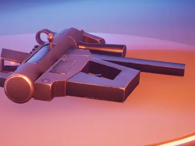 Stylized SMG Low-poly 3D model