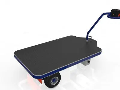 Electrical Transport Platform Trolley  3D model