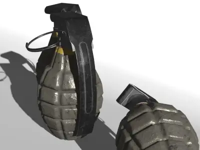 Hand Granade Low-poly 3D model