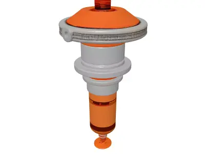 Futuristic Stimpack Injector 3D Model 3D model