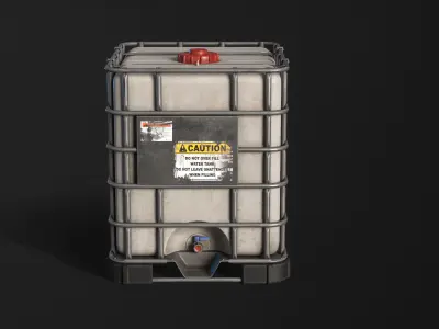 Water Container outdoor Low-poly 3D model