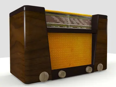 Old Radio Cabinet 3D model