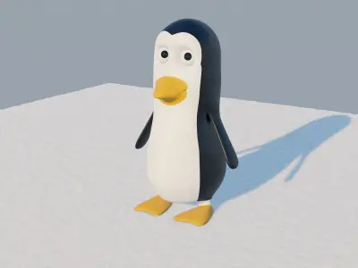 Penguin Free low-poly 3D model
