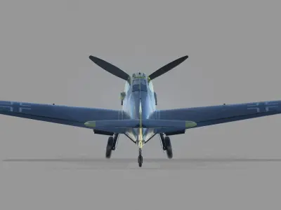 Messerschmitt Bf 109 3D model 7
