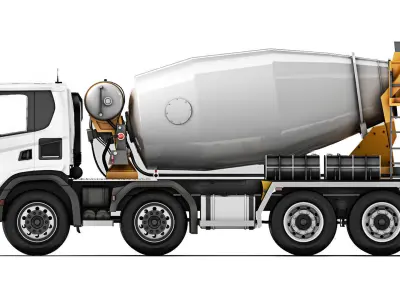 Truck  G500 XT 8x4 concrete mixer 2022 3D model