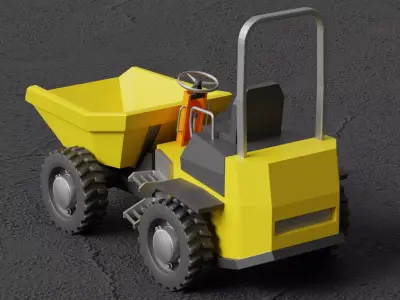 Stylised Vehicles Pack - Trucks Tractors HGVs Low-poly 3D model