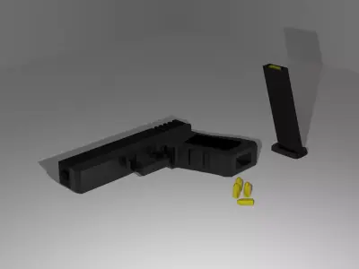 Free Low poly Glock 18 Free low-poly 3D model