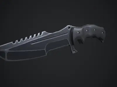 Huntsman Knife Free low-poly 3D model