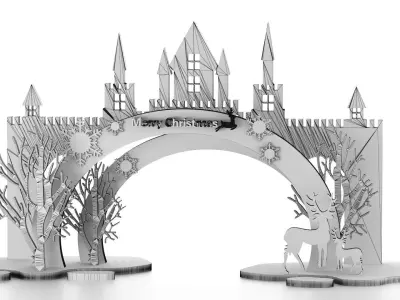 Christmas Arch for Entrance Decoration Free 3D model