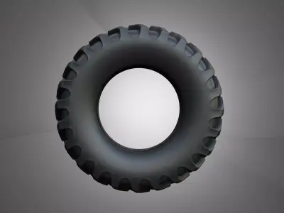 Front Tire - Combine 1688 3D model