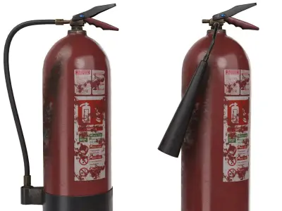 fire extinguisher 2 types Low-poly 3D model