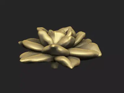 Jasmine flower design royal luxury deco orgranic polished 3D print model
