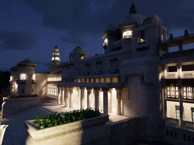 Fully detailed 3d replica of umaid bhawan jodhpur 3D model