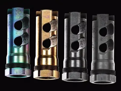 Rearden DPB Muzzle Device Low-poly 3D model