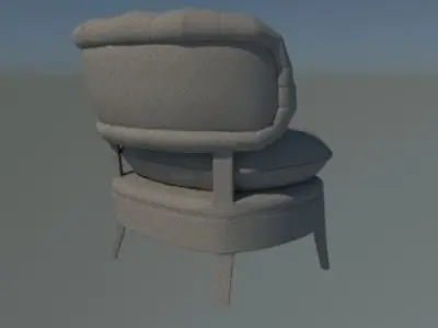 Antique arm chair 3D model