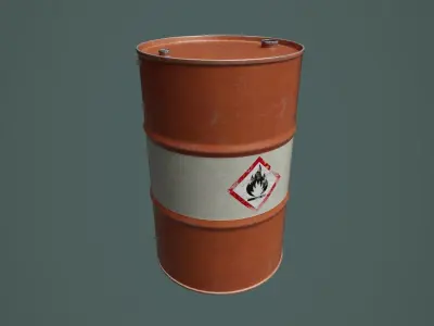 Oil Drum 01 Low-poly 3D model