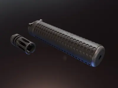 QDSS NT4 Suppressor Low-poly 3D model