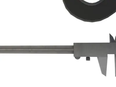 Micrometer and Calipers physics Low-poly 3D model
