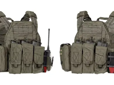 WARTECH TV 110 LBS PLATE CARRIER VEST Low-poly 3D model