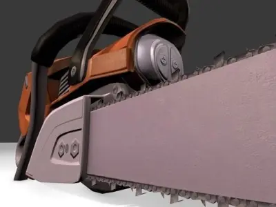 Chainsaw Animated Low-poly 3D model