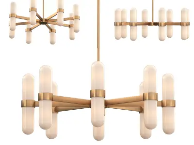 ORIEL CHANDELIER - BRASS 3D model
