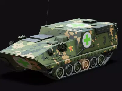 Type 89 Armoured Ambulance WZ752 Low-poly 3D model
