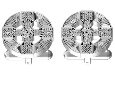 Antique Celtic Design Cufflink 3D print model