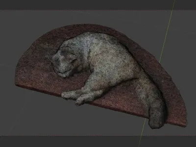 a sleeping cat 3d scanning Free low-poly 3D model