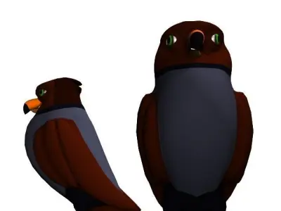 Cartoon Eagle  3D model